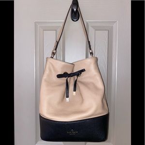 Kate Spade Tan/Black Bucket Bag